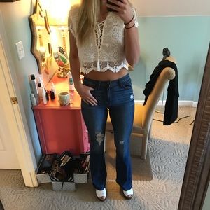 Flared jeans. Bought from American threads